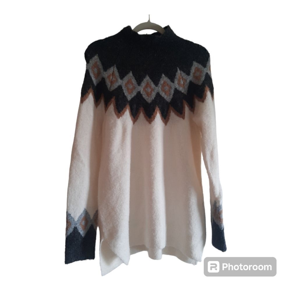 Abercrombie and Fitch Nordic Fair Isle Wool Blend Sweater